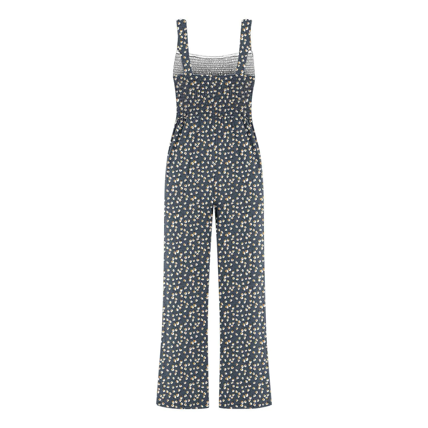 Summer Sexy Sling Jumpsuits Women'S Fashion Printed Loose Pencil Pants Casual Streetwear Elegant Party Female Spaghetti Rompers