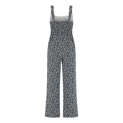 Summer Sexy Sling Jumpsuits Women'S Fashion Printed Loose Pencil Pants Casual Streetwear Elegant Party Female Spaghetti Rompers