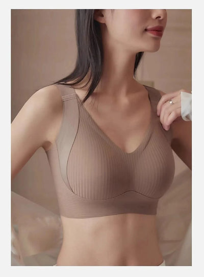 Maternity Bra Full Coverage Bralette for Large Bust Women Seamless Minimizer Bra with Wide Band Anti-Slip Adjustable Straps