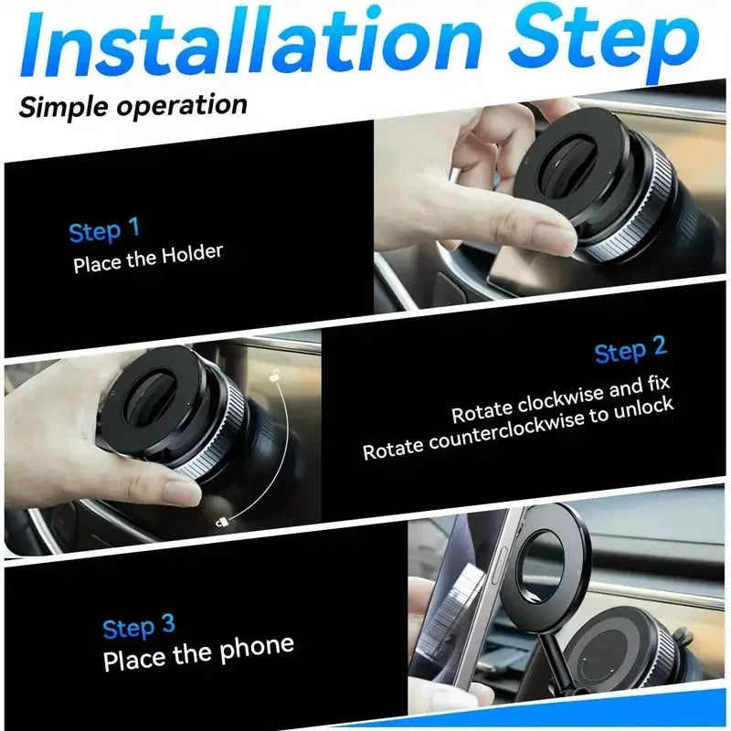 2025 New MagSafe Car Mount [ABS] Magnetic Phone Holder  Car with Strong Magnets 360 °   rotate and Adjustable Phone Car Mount