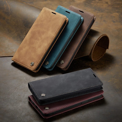 Flip Wallet Case for iPhone 16e 2025 Magnetic Folio Leather Cover with Card Holder Kickstand Shockproof Durable Protective Shell
