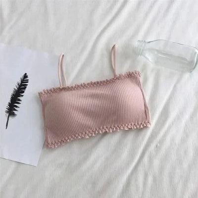 Women's Cotton Bra Female Tube Top Bra