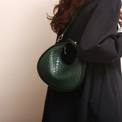 PU Leather Shoulder Bag Fashion Solid Color Lattice Crossbody Bag Small Bag Ladies Trend Luxury Designer Handbags