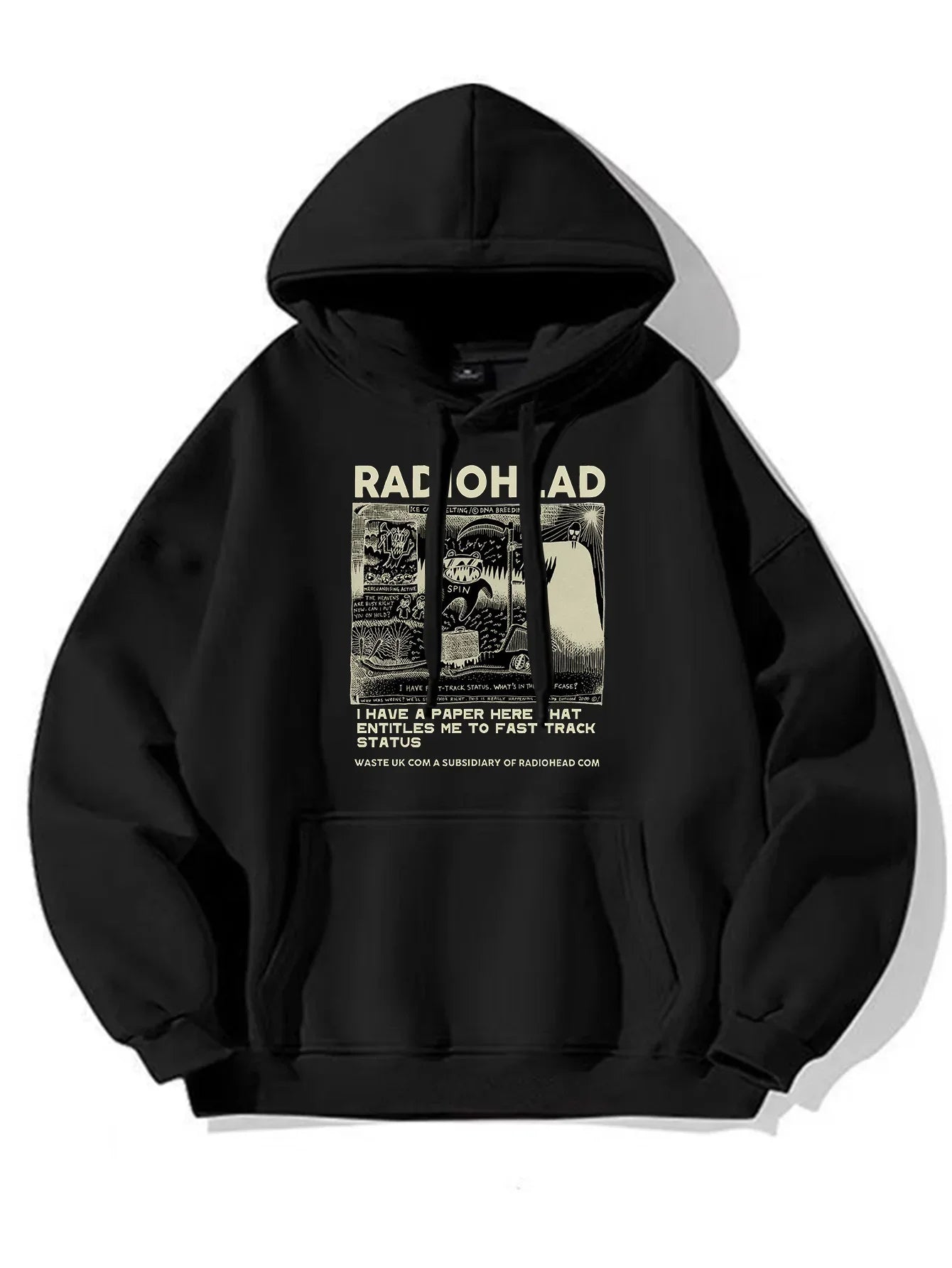 Radiohea print hoodie men's fashion sweater men's casual pattern design pullover streetwear suitable for winter and autumn wear