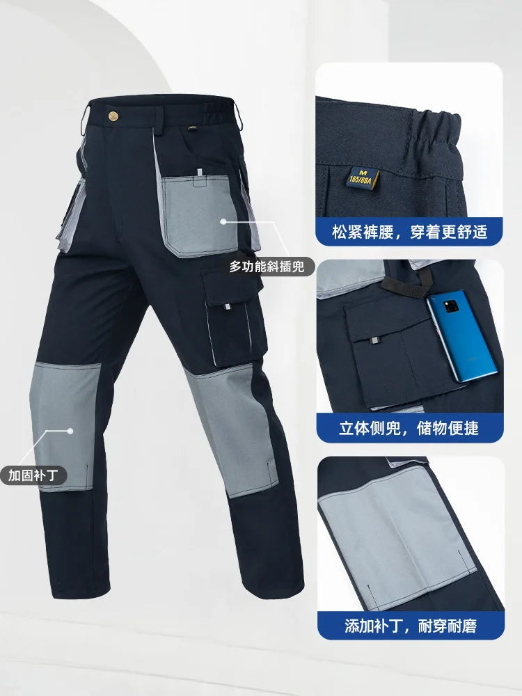 Work Trousers Working Pants For Men Cargo Pants Men Workwear Multi-pocket Outdoor Hiking Joggers Pants Functional Pockets Pants