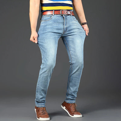 Classic Business Casual Jeans Men 2025 New Fashion Retro Slim Stretch Denim Trousers Male High Quality Luxury Pants Men Clothing