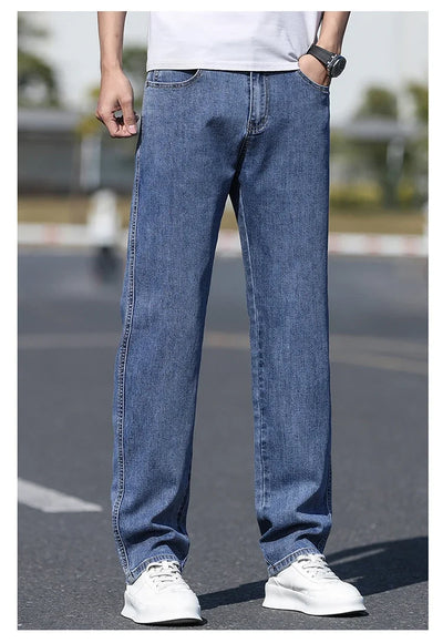 Men's Jeans American High Street Micro-flared Jeans Summer Slim Fashion Brand Pants Retro Washed Straight Pants 2025
