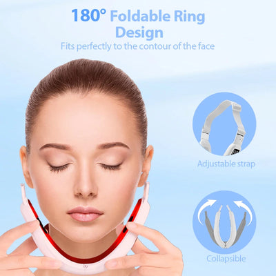 Face Lifting Device Red Light Skin Rejuvenation V Face Massager Double Chin Lift Up with Remote Control Facial Beauty Instrument