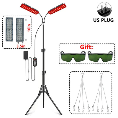 LED Red Light Therapy Lamp LED Infrared Light Therapy 660nm&850nm Near Infrared Light Device Full Body Pain Relief Skin Care