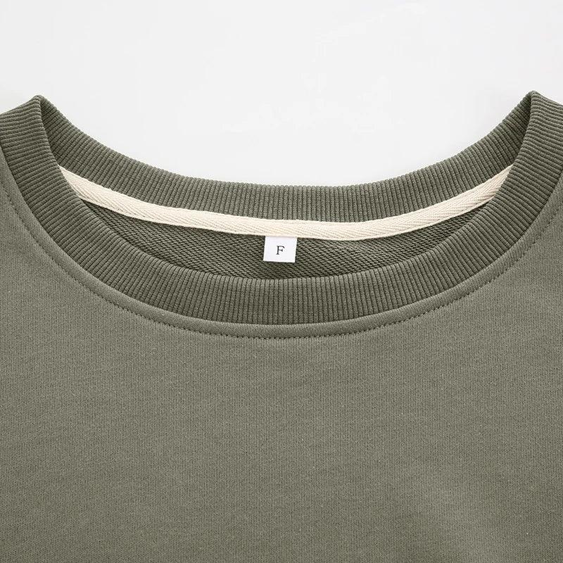 Oversized 100% Cotton Women Sweatshirts Long Sleeve Patchwork Open Side Streetwear Harajuku Pullovers Autumn Clothes For Women