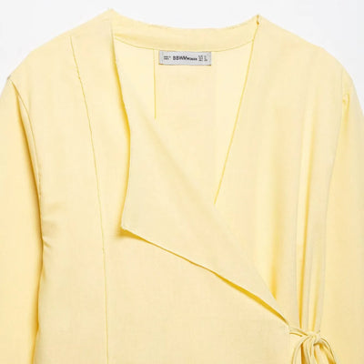 2025 Woman Fashion Linen Kimono Cross Coat Fashionable Women's Linen Blouse Shirt Women Brand Clothing