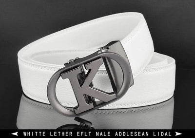 Men Fashion K Letter High quality Genuine Leather  Designer Belts | Male Waist Strap