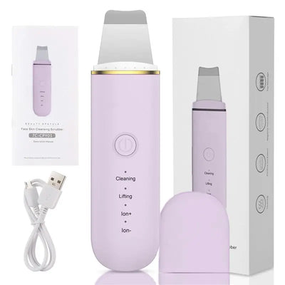 Ultrasonic Skin Scrubber Cosmetic Instrument Deep Cleansing Ultrasonic Cleansing Cavitation Peeling Shovel Rechargeable