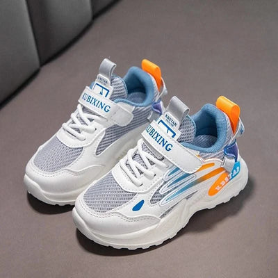 Children's Sports Shoes for Boys Girls Running Sneakers Air Mesh Fashion Classic Boys Casual Shoes Breathable White Blue Pink
