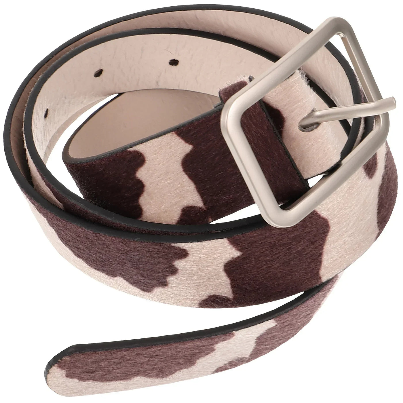 Jeans Simulated Horsehair Belt Woman Women's Pu for Ladies Western Belts with Animal Print