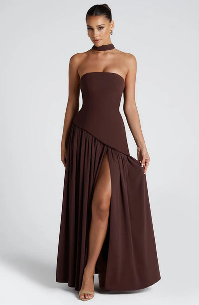 Dresses Summer Women's Chic Tube Top Hanging Neck Holiday Dress Women's Street Fashion Party Long DressFashionable temperament h