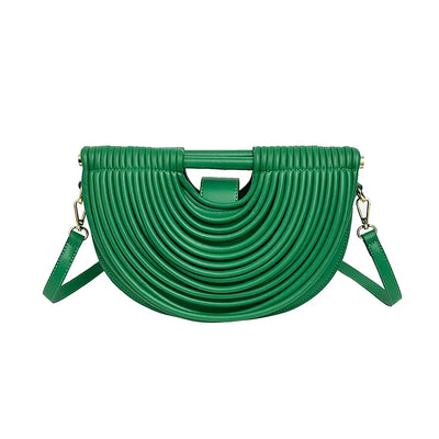 Handbags for Women 2025 New Gold Luxury Designer Brand Handwoven Noodle Bags Rope Knotted Pulled Half Moon Silver Evening Clutch