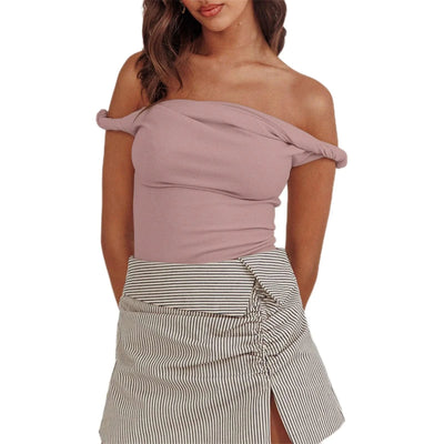 Women Twisted Off Shoulder Tank Tops