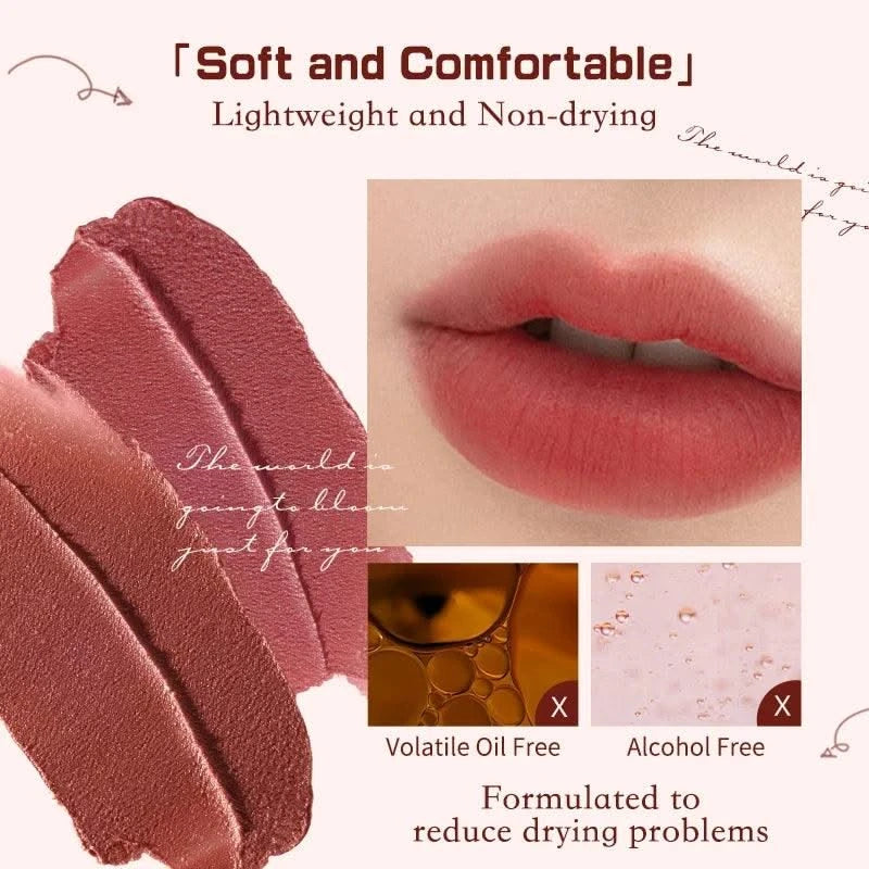 Beauty Glazed  Mirror Flower Lip Gloss  Lipstick Strawberry Rococo Collection Little Angel Lip Cream Lipstick 3.5g