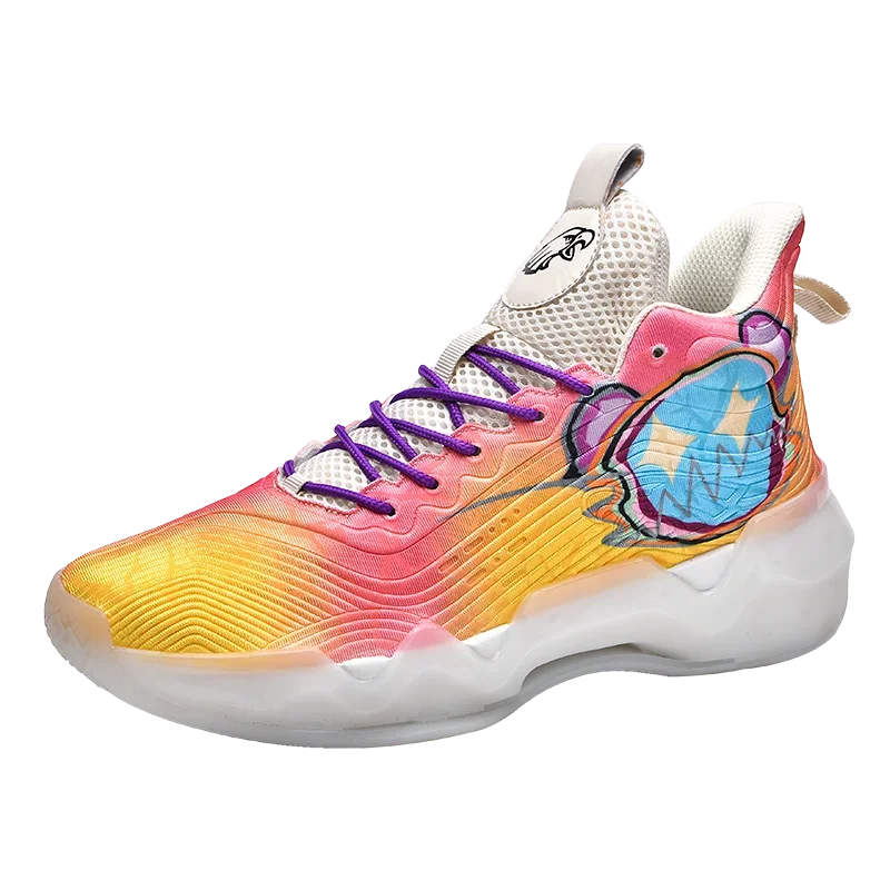 Basketball shoes men wear absorbing shock rebound sports actual combat college students training shoes new high-top combat boots