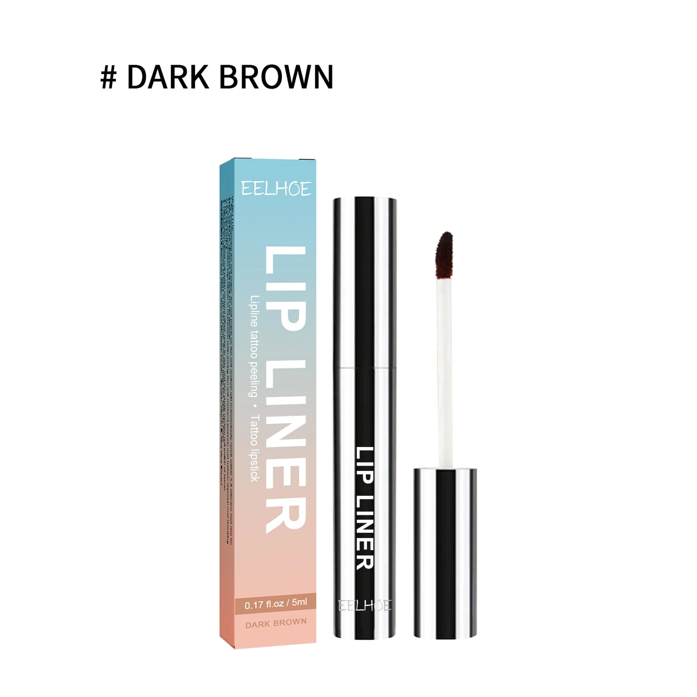 EELHOE Peel Lip Liner Outline Lip Shape Matte Lip Color Non-faint Red Brown Waterproof Long Lasting Contour Liner Lip Brush