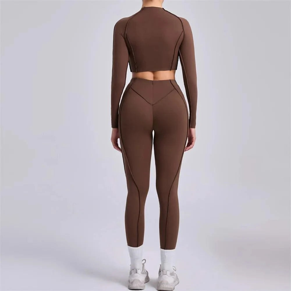 Women Nude Straps Yoga Sets Activewear