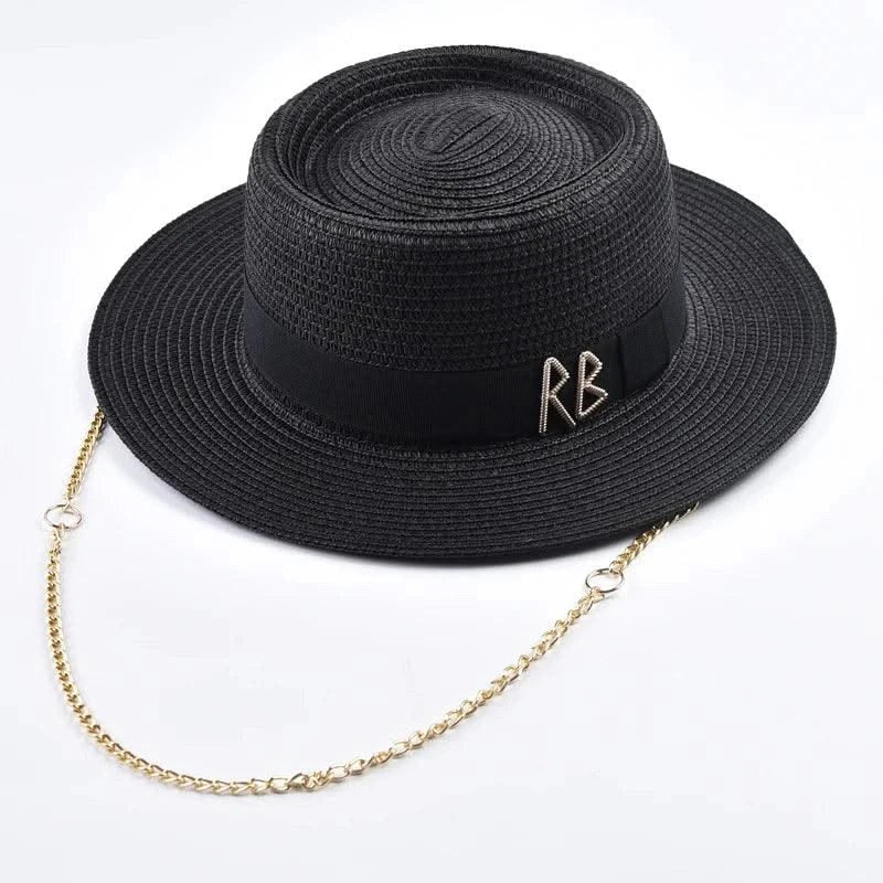 Summer Straw Hats for Women Ribbon Decoration Elegant Ladies Party Dress Hats Travel Beach Sun Hat Chapeau Femme