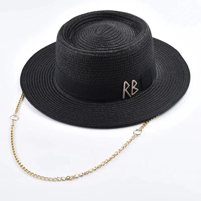 Summer Straw Hats for Women Ribbon Decoration Elegant Ladies Party Dress Hats Travel Beach Sun Hat Chapeau Femme
