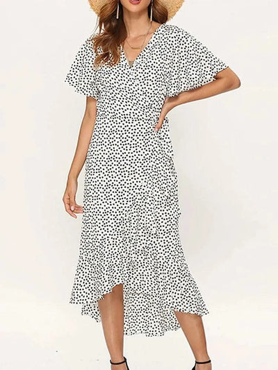 Summer Beach Maxi Dress Women Floral Print