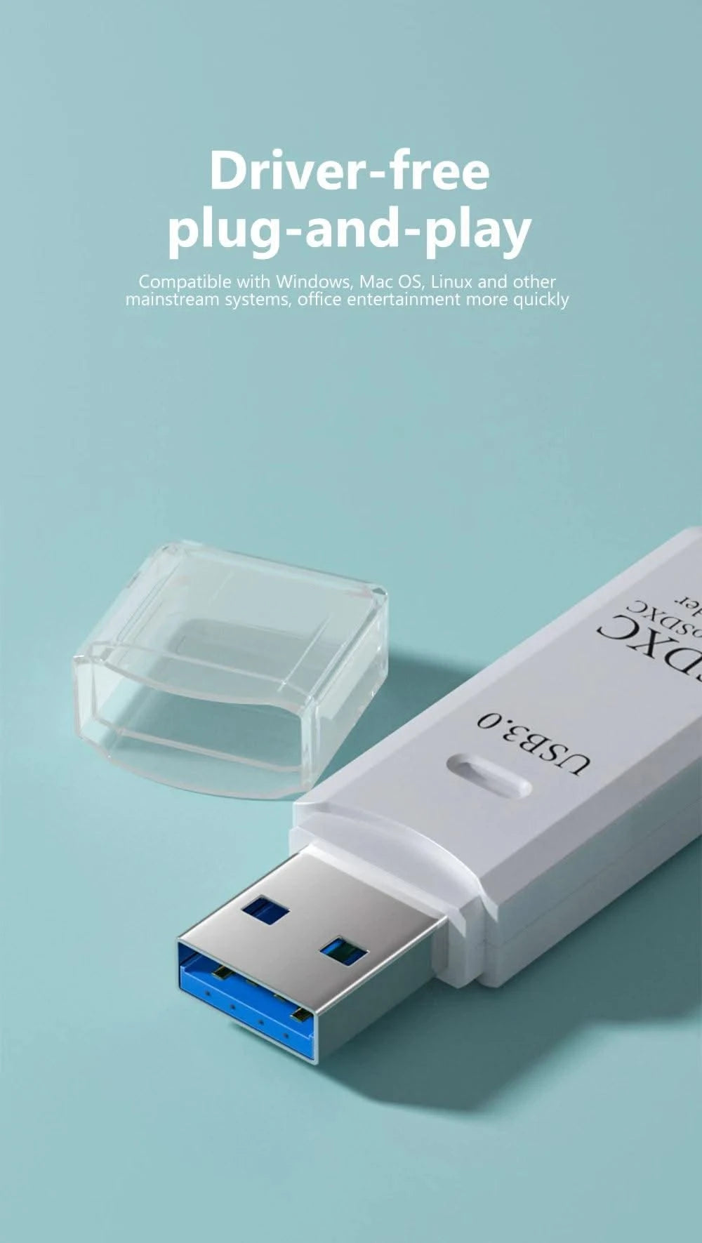 2 in 1 USB 3.0 Card Reader Micro TF sd card Reader usb adapter High Speed Cardreader TF Memory card For PC Laptop Accessories
