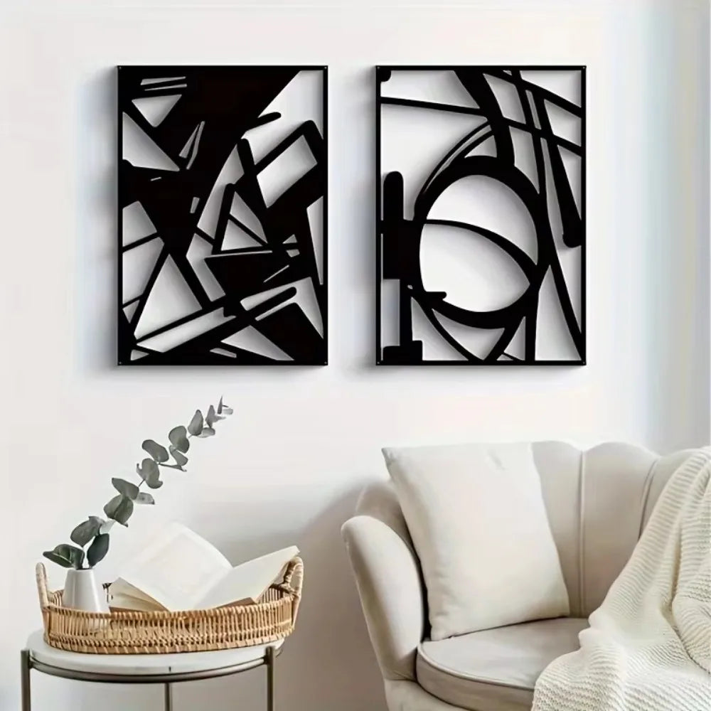 Abstract Metal Wall Art - Minimalist Single Line Decorative Sculpture. Modern Wall Decor for a Stylish Wall Art Display