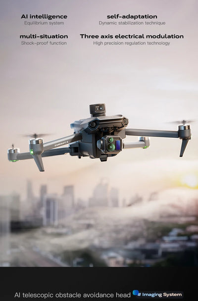 Wing 6 Professional Drone With 8K Camera GPS 3-Axis Gimbal 360 Obstacle Avoidance Touch Screen FPV Brushless RC Dron Boy Toy