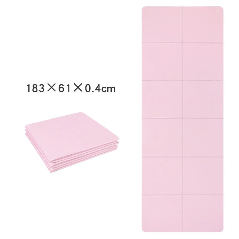 Foldable Yoga Mats Are Suitable for Travel Non-slip, Eco-friendly, Lightweight Folding Exercise Mats, Portable Home Gyms and Out