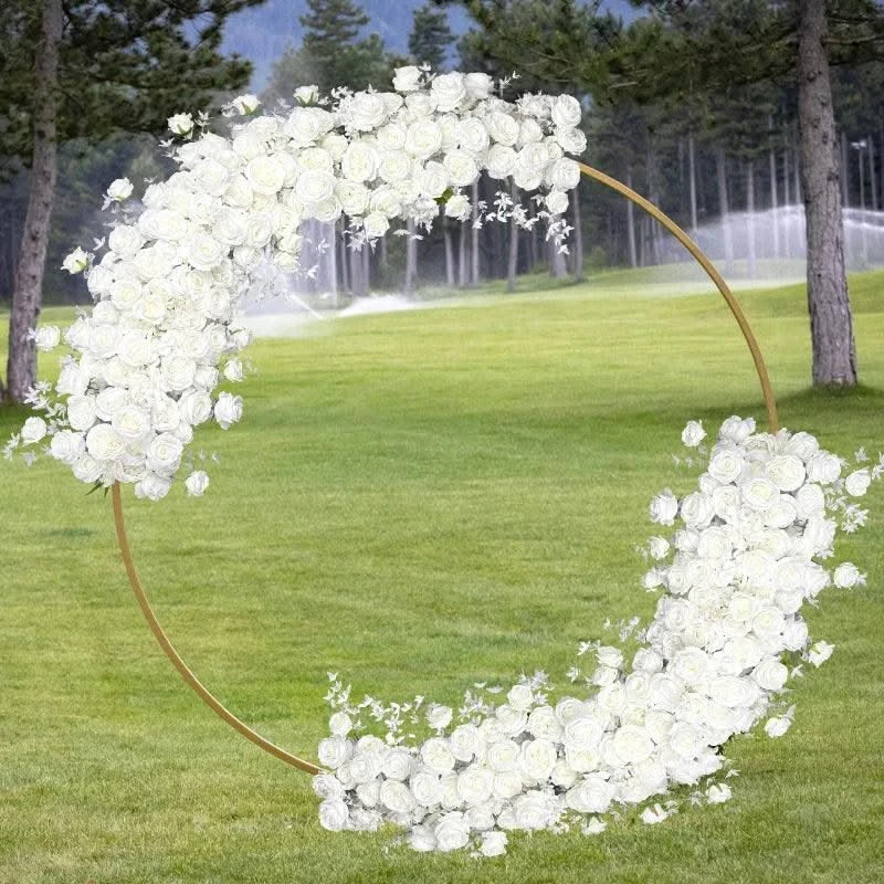 90CM White Rose Flower RowDecor Wedding Party Dress