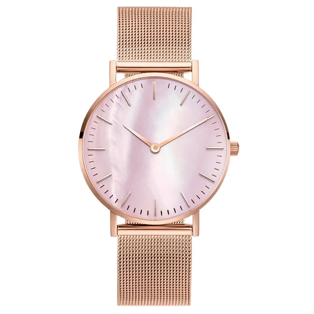 Luxury Brand Watches For Women Fashion Alloy Analog Ladies Quartz Wrist Watches Simple Elegant Women Watch Gifts Montre Femme