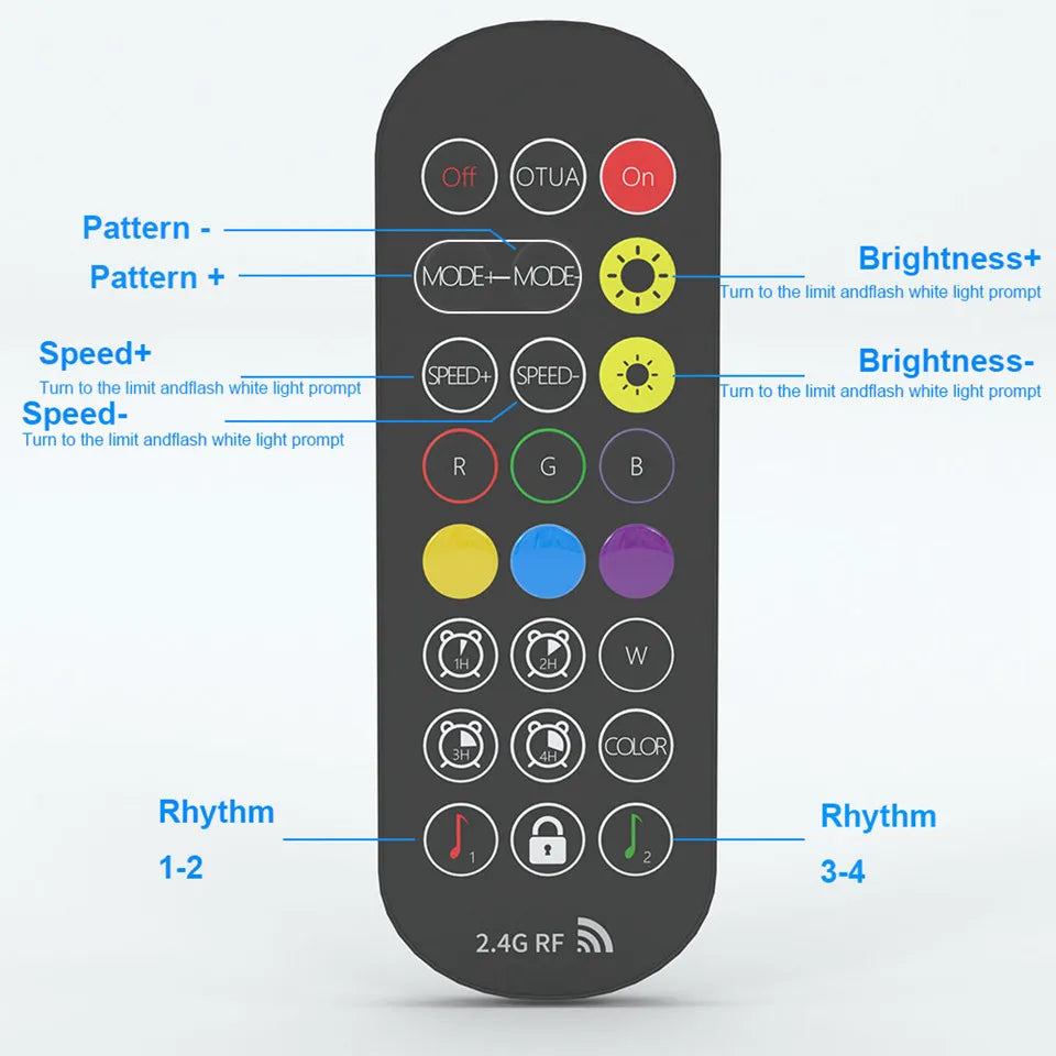 LED Light A Pair RGB Room Decor Abyss Lamp Bluetooth Ambient Night Light Desktop Mood Lighting for TV PC Gaming Backlight