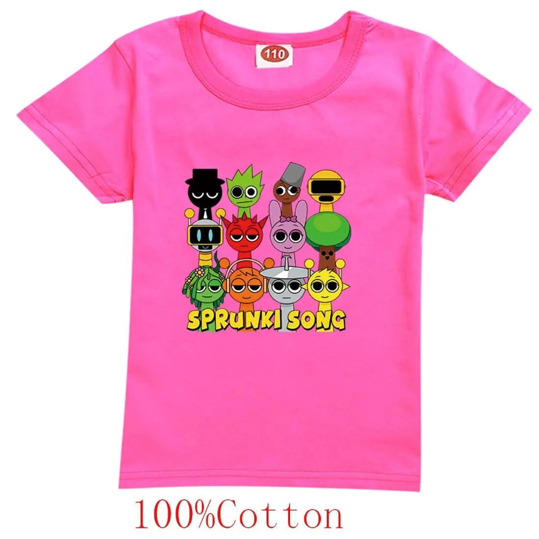 Camisas Sprunki Incredibox Figuras Kids Game Sprunky Tshirt Boys Short Sleeve Tops Girls Cartoon Clothes Children Summer Clothes