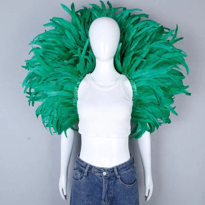 Designer Feather Scarf  (Punk, Halloween, Carnival, Masked Ball Party )Accessory