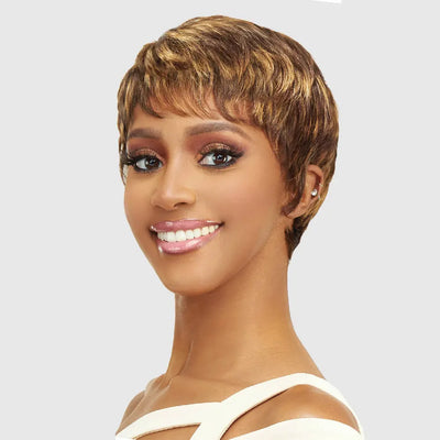 Short Blonde Wig with Bangs Short Pixie Cut Wig Human Hair 613 Blonde Human Hair Wig for Women Full Machine Party Cosplay Wigs