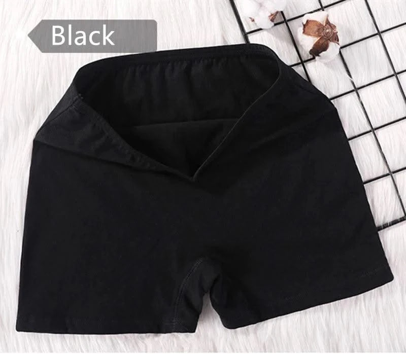 Ladies' Boxer Briefs Women's High Waist Large Size Quarter Underwear Female Cozy Cotton Antibacterial Legging Flat Legged Shorts