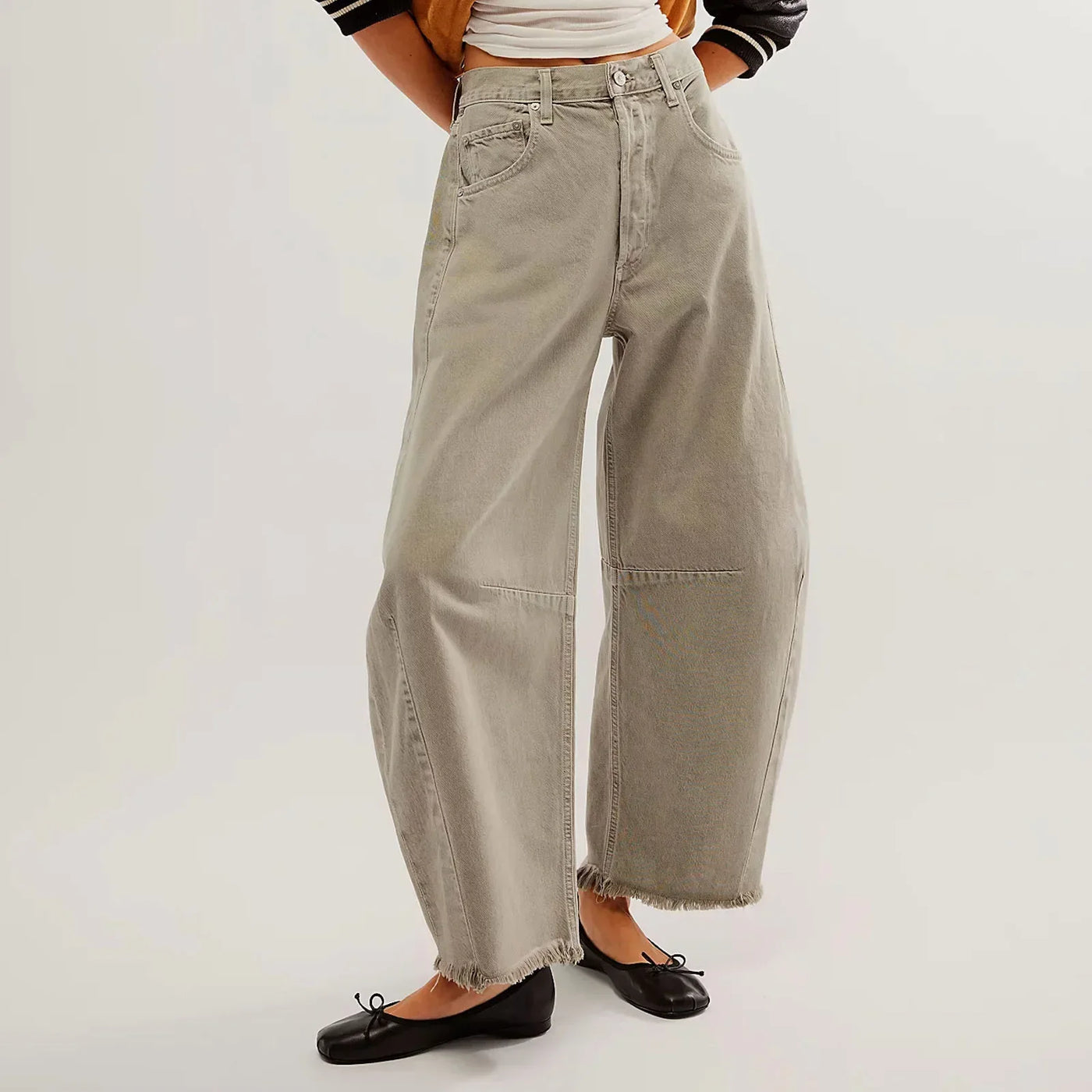 Imcute Women Casual Wide Leg Baggy Denim Pants Mid Waist Boyfriend Loose Jeans Y2k Vintage Barrel Jeans Streetwear