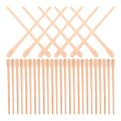 100 Pcs Body Hair Waxing Applicator Women Hairs Wax Rod Elliptical Wax Stick Waxing Sticks For Areas Hard Wax Removal Spatula