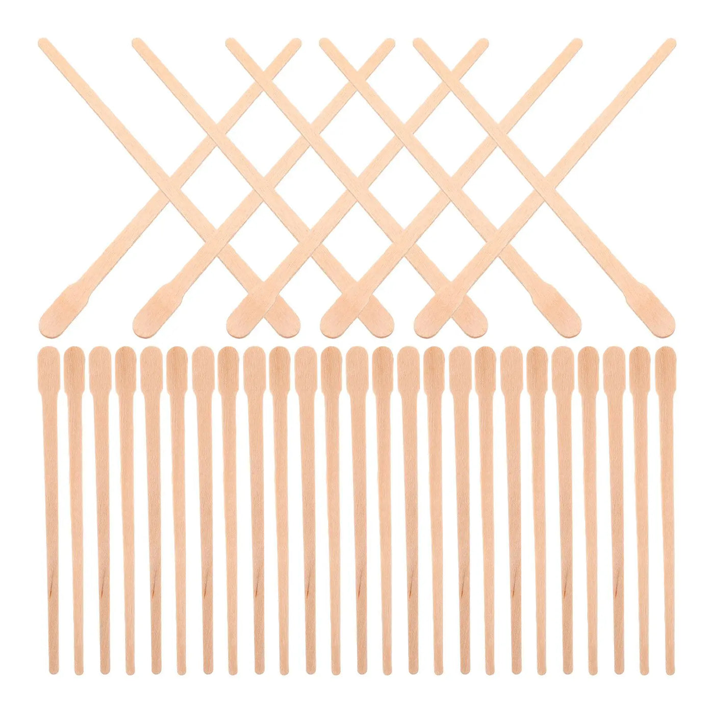 100 Pcs Body Hair Waxing Applicator Women Hairs Wax Rod Elliptical Wax Stick Waxing Sticks For Areas Hard Wax Removal Spatula