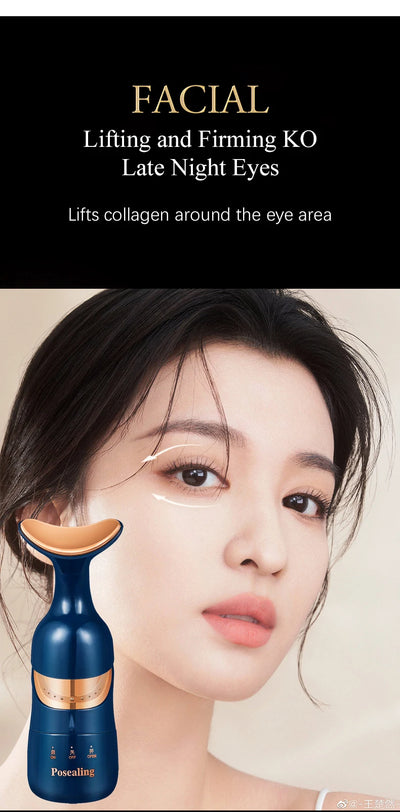 3 In 1 Facial Lifting Device Neck Facial Eye Massage Face Slimmer EMS Beauty Skin Tightening Wrinkle Anti Aging Face Massager