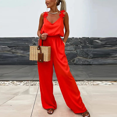 Female Jumpsuit For Women Casual Summer Solid Loose Long Pants Jumpsuit Women Bohemian Rompers Jumpsuit Overalls Female
