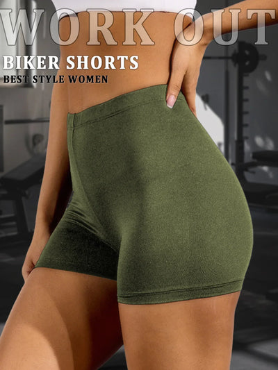 Biker Shorts For Women Super Soft No See Through Workout Yoga Running Cycling Push Up Gym Fitness Shorts Women's Activewear