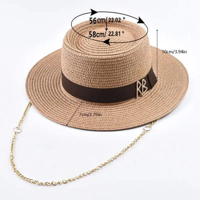 Summer Straw Hats for Women Ribbon Decoration Elegant Ladies Party Dress Hats Travel Beach Sun Hat Chapeau Femme
