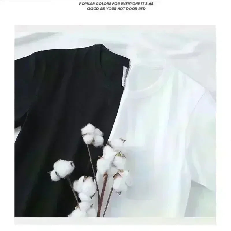 Men T Shirt for Women 2025 New Sports Style Summer High-end Feeling Cool and Loose Pure Cotton Heavyweight Clothes Tops Moto