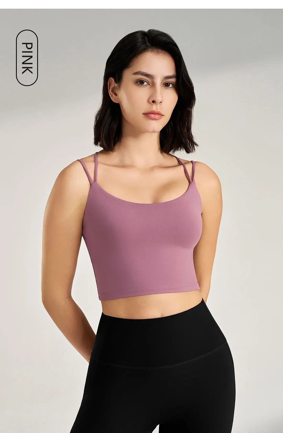 Women's sexy yoga undershirt Outdoor beautiful back training clothes Fashion sling bra Sports underwear With Coasters