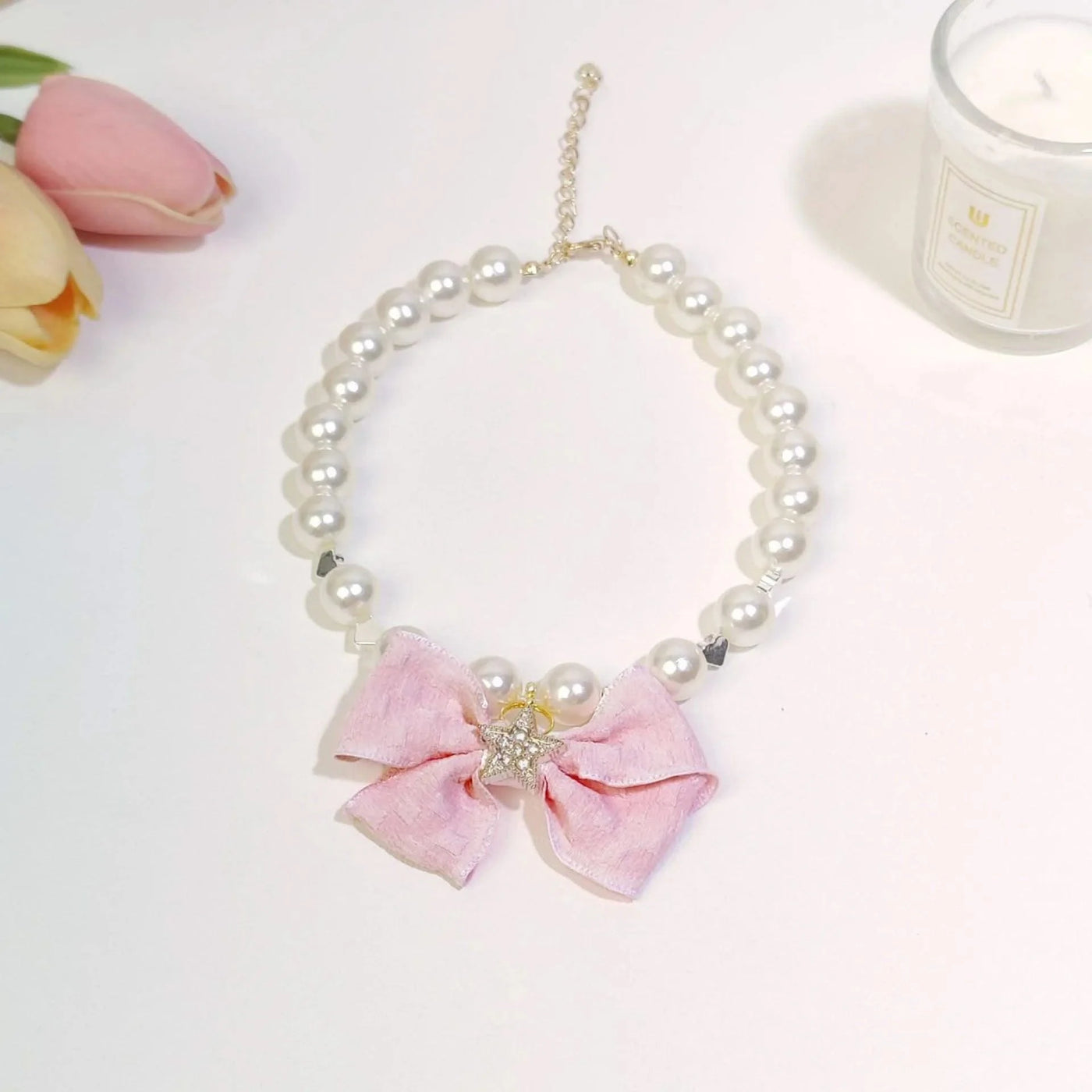 Pet pearl necklace, cat collar cat neck accessories Cat bib Pet dog small accessories neck jewelry, Valentine's Day New Year fur